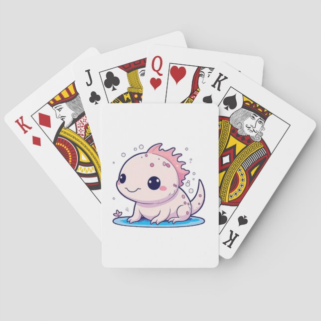 Baraja De Cartas filósofo axolotl lindo (Reverso)
