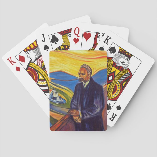 Baraja De Cartas Filósofo Friedrich Nietzsche (por Edvard Munch) (Reverso)