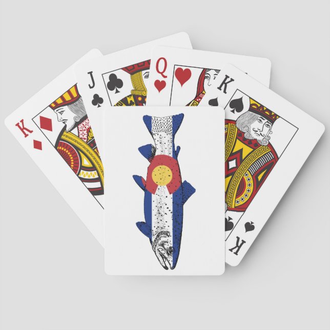 Baraja De Cartas Fish Colorado (Reverso)