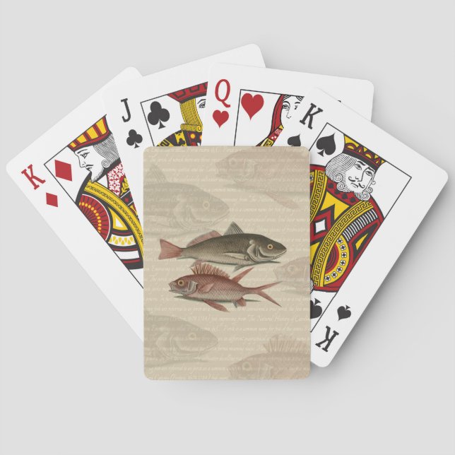 Baraja De Cartas Fish Red Perch Fisher Art (Reverso)