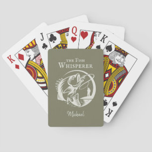 Baraja De Cartas Fish Whisperer Funny Angler con nombre