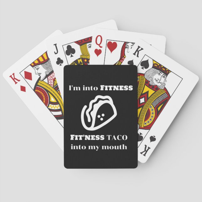 Baraja De Cartas Fitness TACO Divertido regalo gráfico de Novedad s (Reverso)