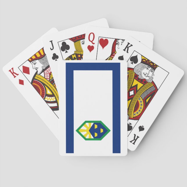 Baraja De Cartas Flag of Colorado Springs, Colorado (Reverso)