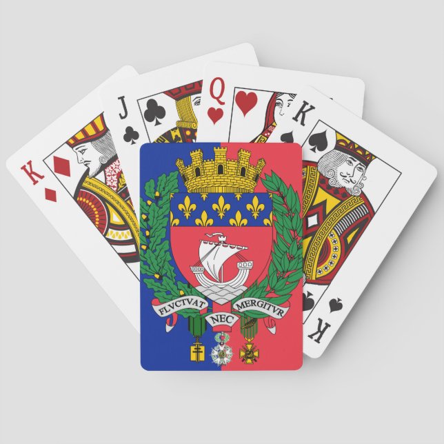 Baraja De Cartas Flag of Paris, France (Reverso)