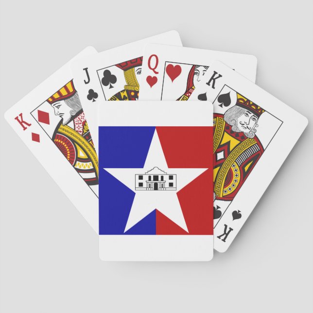 Baraja De Cartas Flag of San Antonio, Texas Playing Cards (Reverso)