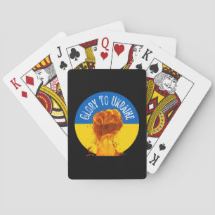 Baraja De Cartas Flamante puño Ucrania bandera resistencia