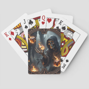 Baraja De Cartas Flamas góticas, el guardián de los dados ardientes