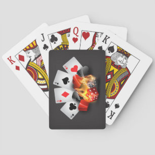 Baraja De Cartas Flame Casino de Poker Black
