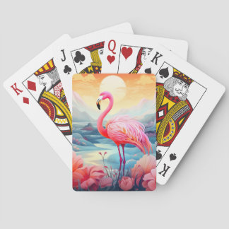 Baraja De Cartas Flamenco Tropical con Flores