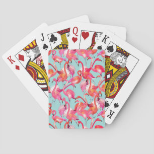Baraja De Cartas Flamencos de la acuarela recolectados