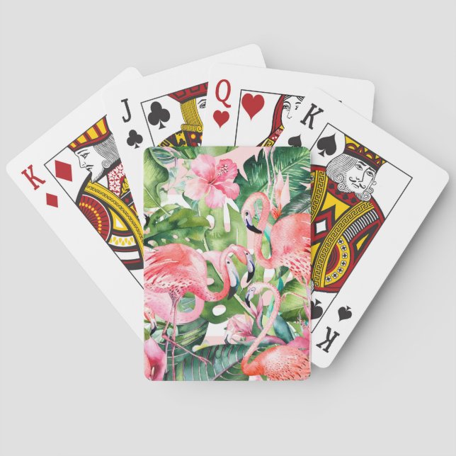 Baraja De Cartas Flamencos rosados de PixDezines (Reverso)
