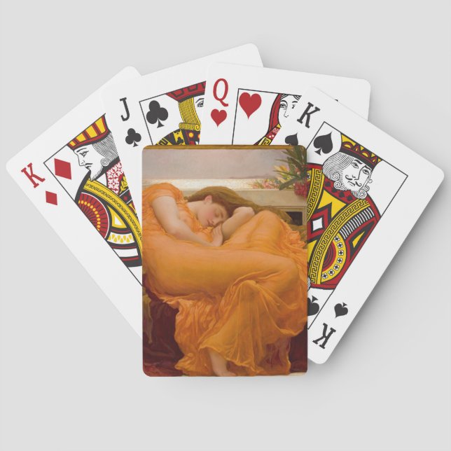 Baraja De Cartas Flaming June (por Frederic Leighton) (Reverso)