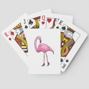 Baraja De Cartas Flamingo con tacones altos