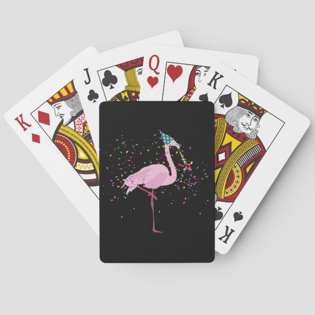 Baraja De Cartas Flamingo de fiesta - Animales con Fiesta (Reverso)