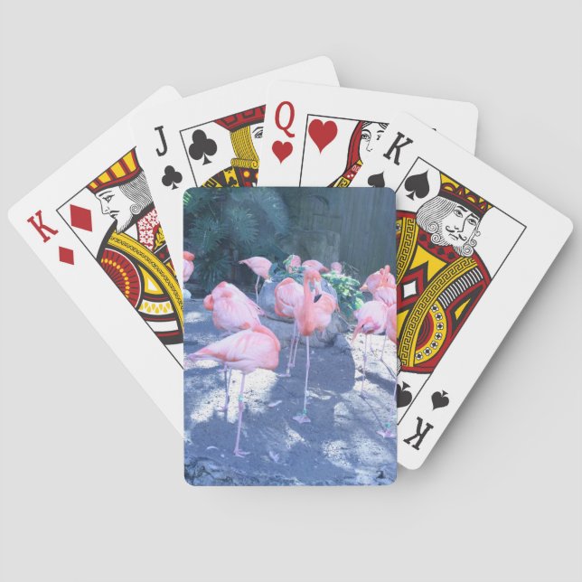 Baraja De Cartas Flamingo de pie (Reverso)