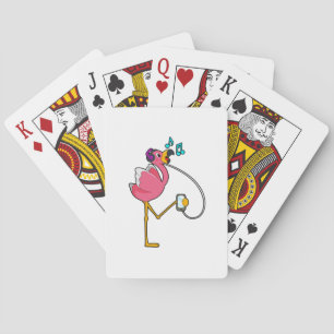 Baraja De Cartas Flamingo en Music with Headphone