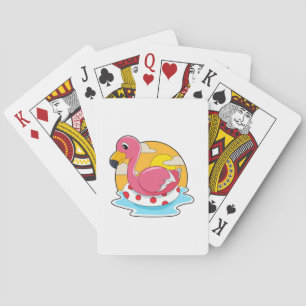 Baraja De Cartas Flamingo en Natación con Vida