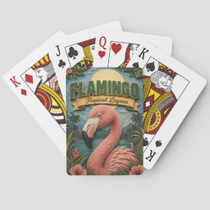 Baraja De Cartas Flamingo Laguna Tropical POPCUT