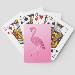 Baraja De Cartas Flamingo rosa bonito Fuchsia y rosa pálido