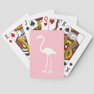 Baraja De Cartas Flamingo rosa y blanco