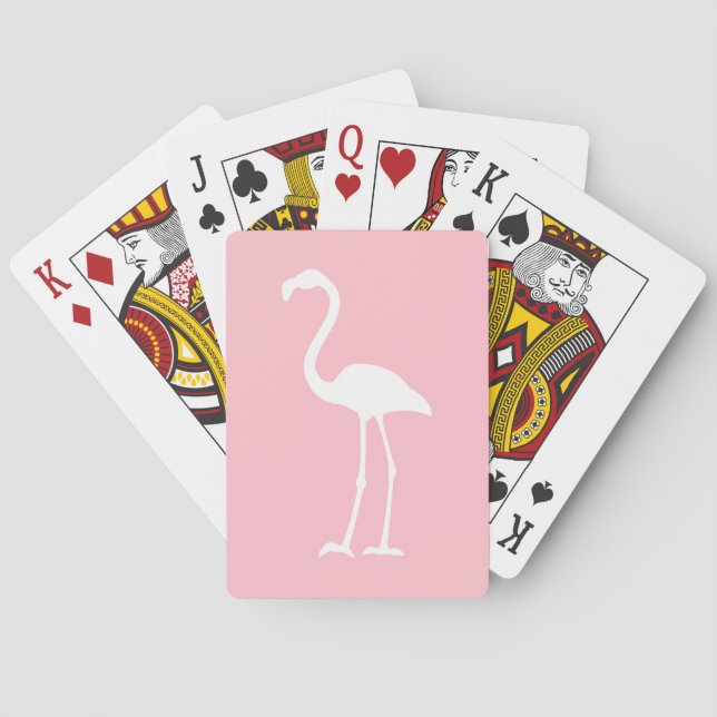 Baraja De Cartas Flamingo rosa y blanco (Reverso)
