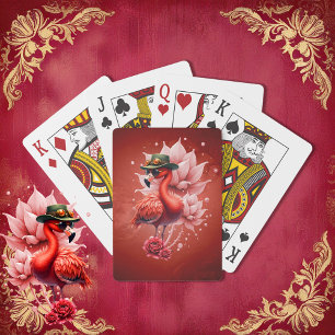 Baraja De Cartas Flamingo Steampunk - Arte digital fantástico