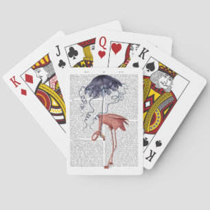 Baraja De Cartas Flamingo y Parasol