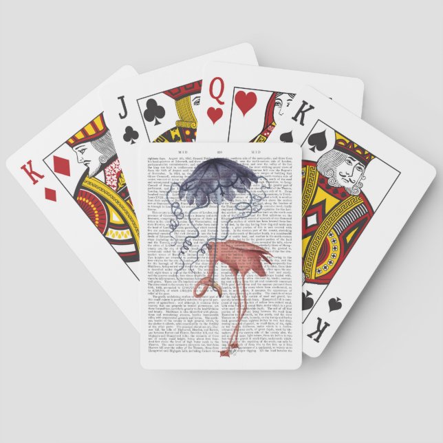Baraja De Cartas Flamingo y Parasol (Reverso)