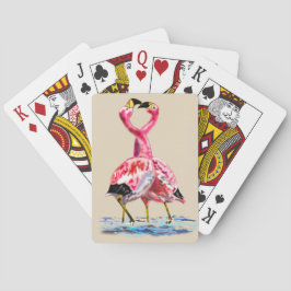 Baraja De Cartas Flamingos rosados Jugando Tarjetas Tus Colores