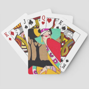 Baraja De Cartas Flapper Art Déco