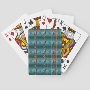Baraja De Cartas Flechas y arcos de arco - Patrón verde