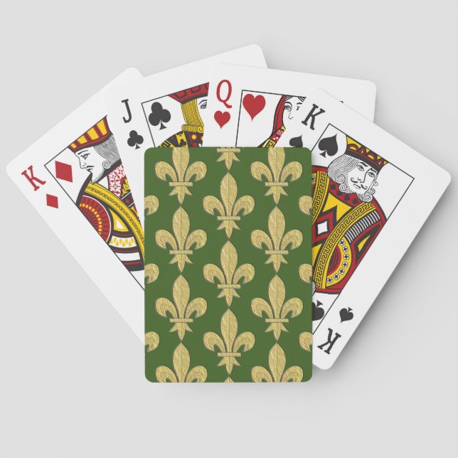 Baraja De Cartas Fleur de Lys en las tarjetas de juego de campo de  (Reverso)