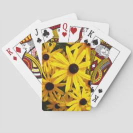 Baraja De Cartas Flor amarilla de ojos negros con sudores amarillos