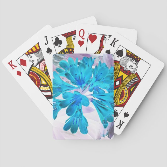 Baraja De Cartas Flor azul (Reverso)