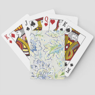 Baraja De Cartas Flor azul bohemia