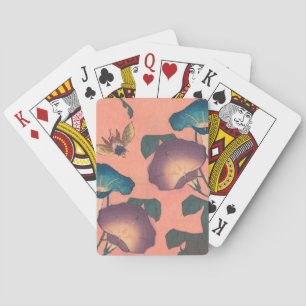 Baraja De Cartas Flor de abeja rosa Arte Clásico Hokusai