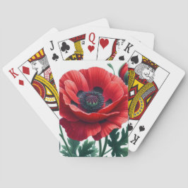 Baraja De Cartas Flor de adormidera roja