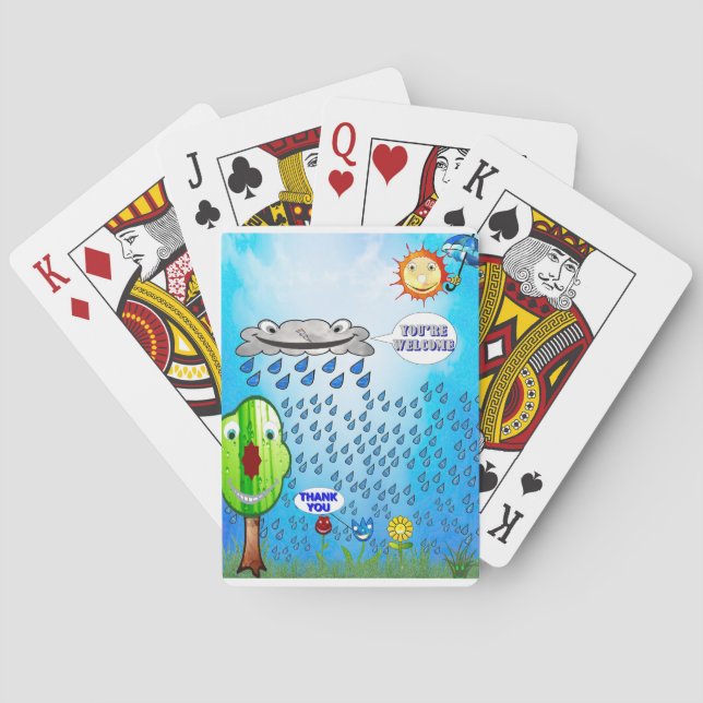 Baraja De Cartas Flor de agradecimiento (Reverso)