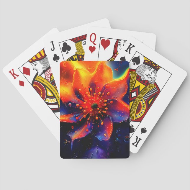 Baraja De Cartas Flor de Artsy (Reverso)