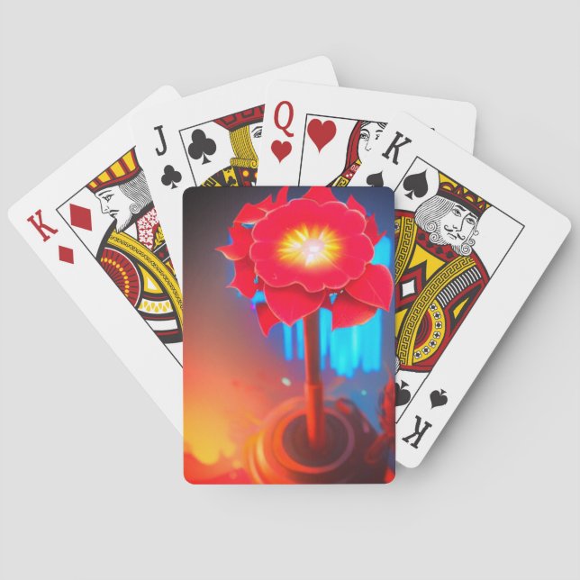 Baraja De Cartas Flor de Artsy (Reverso)