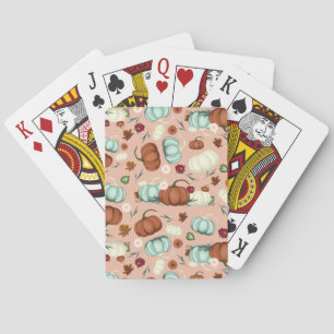 Baraja De Cartas Flor de calabaza de otoño