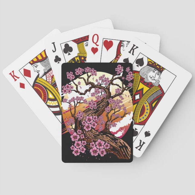 Baraja De Cartas Flor de cerezo salvaje (Reverso)