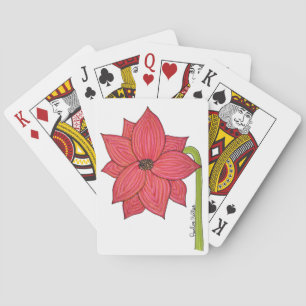 Baraja De Cartas Flor de Estrella Roja