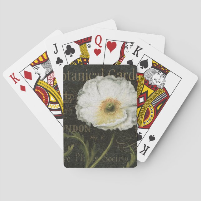 Baraja De Cartas Flor de la amapola blanca (Reverso)