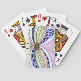 Baraja De Cartas Flor de Mariposa en Blanco