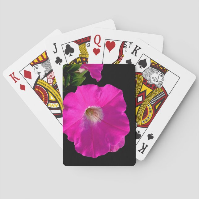 Baraja De Cartas flor de petunia rosa (Reverso)