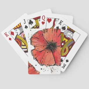 Baraja De Cartas Flor en un fondo blanco