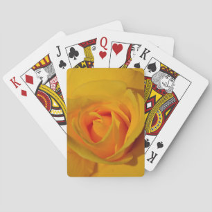 Baraja De Cartas Flor floral elegante Rosa Amarilla