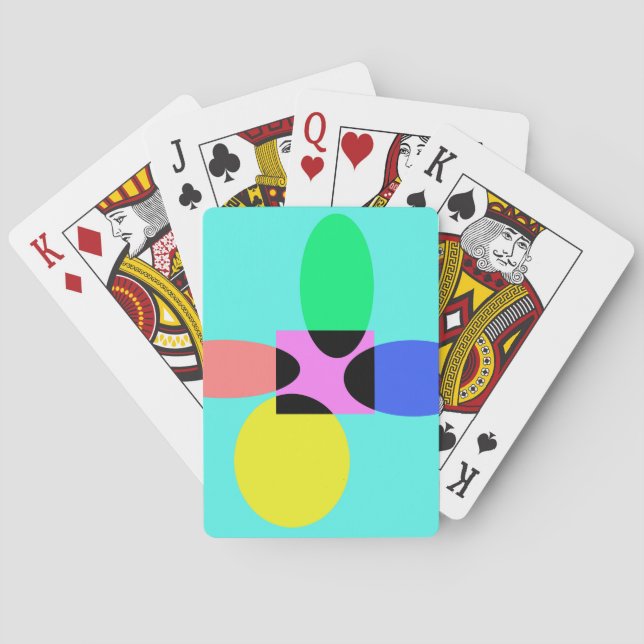 Baraja De Cartas Flor futurista (Reverso)