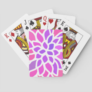Baraja De Cartas Flor Hippie Rosa Retro Moderno